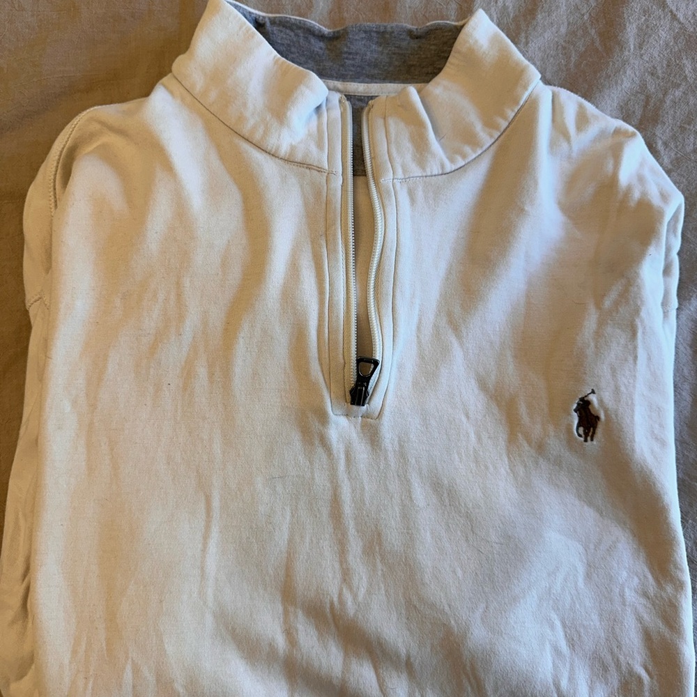 Polo Ralph Lauren Gray and White Pullover